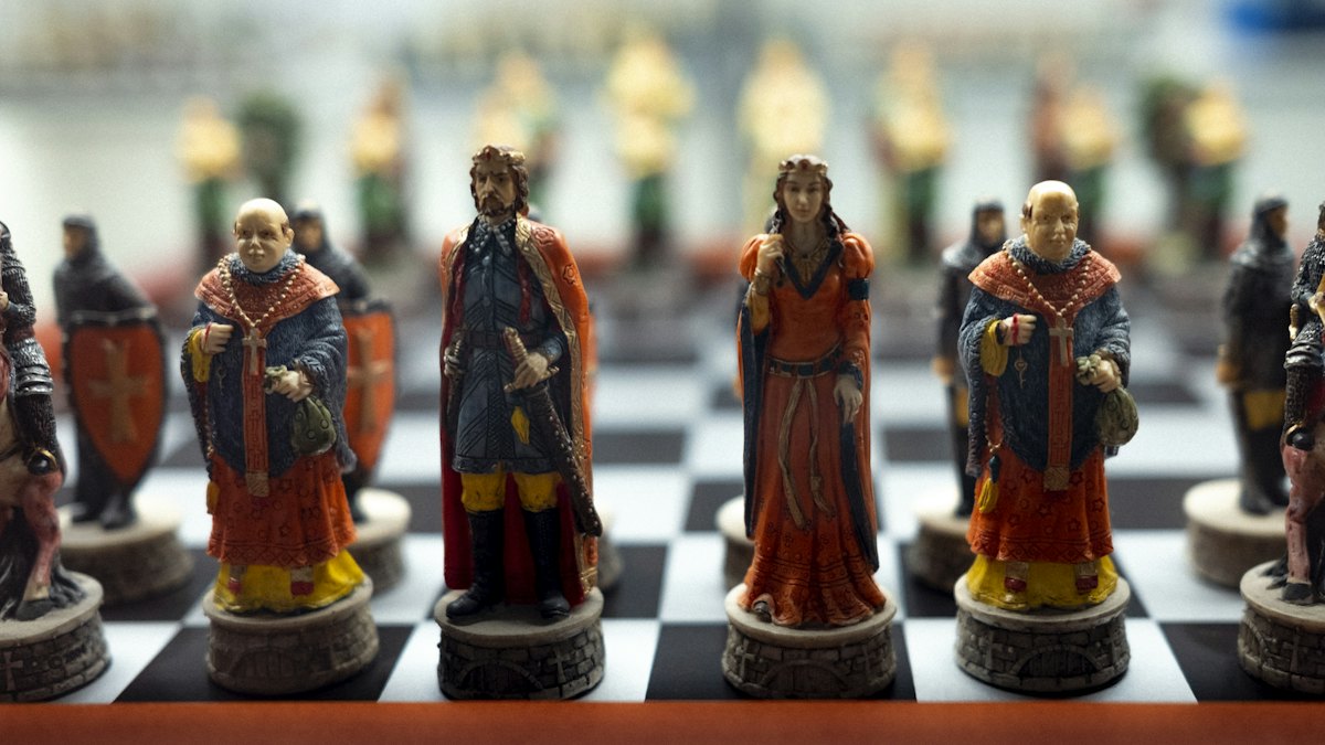 Chess pieces representing strategic military pressure